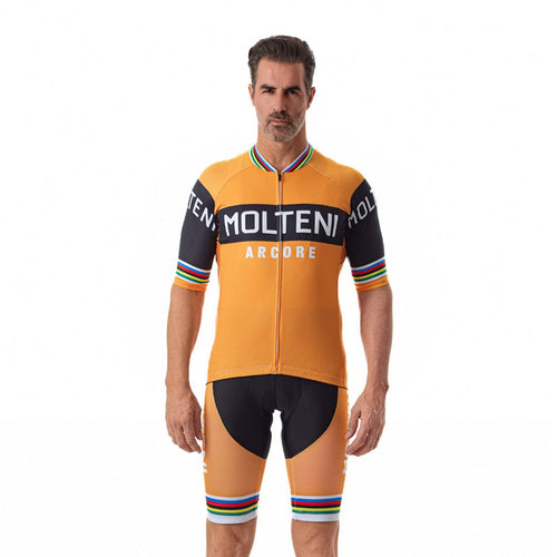 Montella Cycling Cycling Kit Jersey Only / XS Molteni Orange Retro Cycling Jersey or Bib Shorts