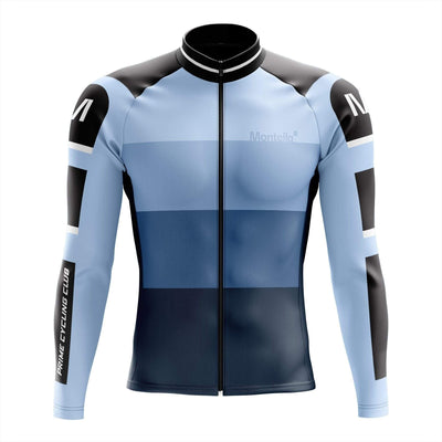 Blue Race Men's Long Sleeve Cycling Jersey