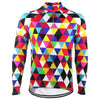 Colorful Triangles Long Sleeve Cycling Jersey