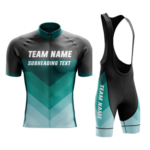 Custom Green Team Cycling Jersey and Bibs
