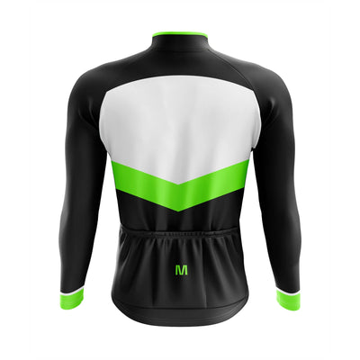 Men's Black Angle Sleeve Cycling Jersey