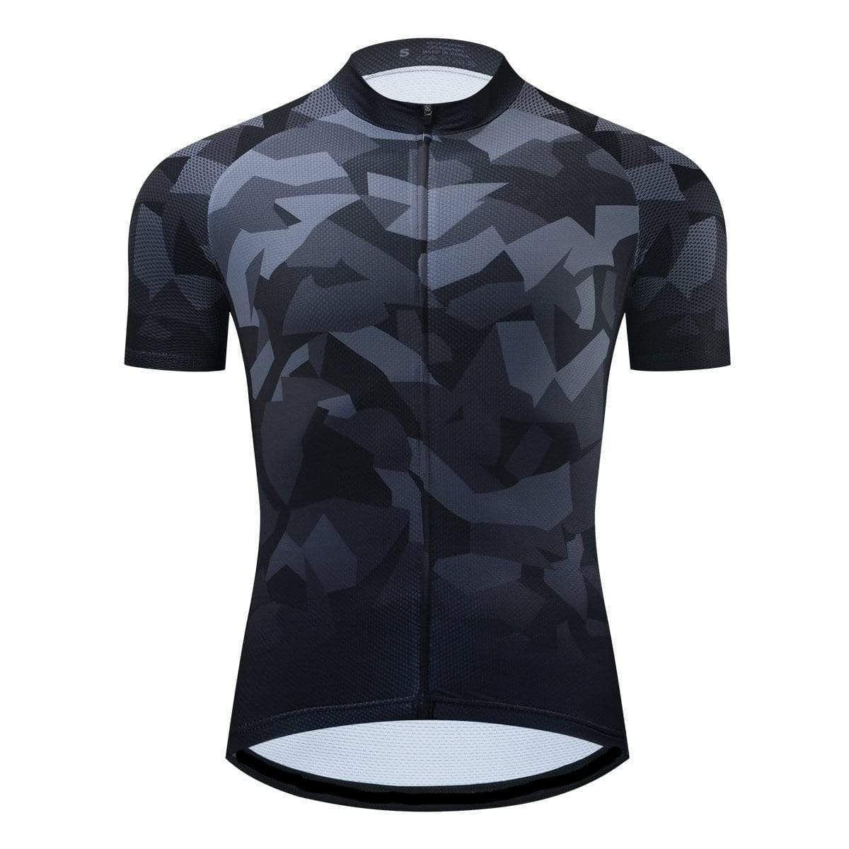 Men's Black Camouflage Cycling Jersey