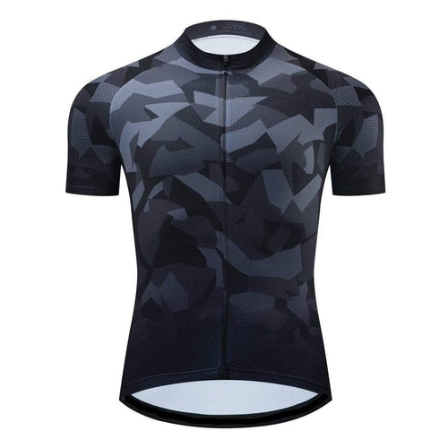 Men's Black Camouflage Cycling Jersey