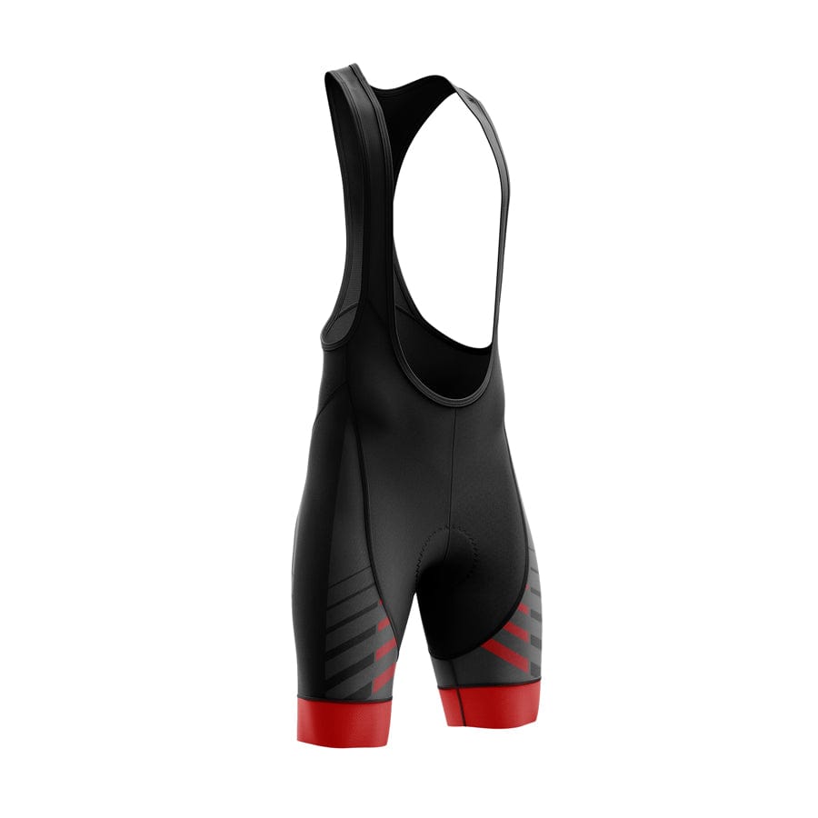 Men's Black Red Cycling Bib Shorts