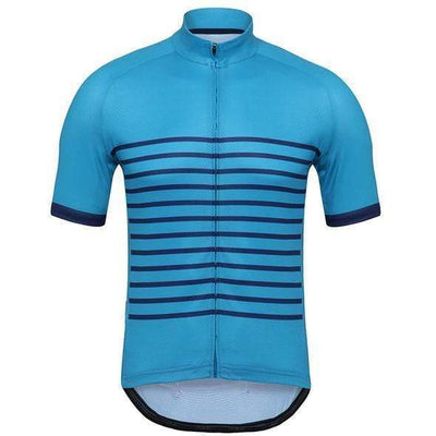 Men's Blue Classic Stripes Cycling Jersey