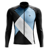 Men's Blue Flex Long Sleeve Cycling Jersey