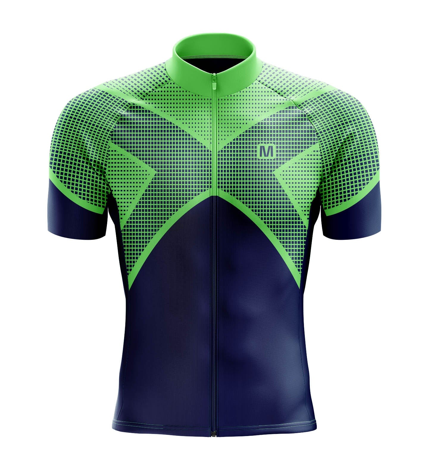 Men's Blue Green Cycling Jersey