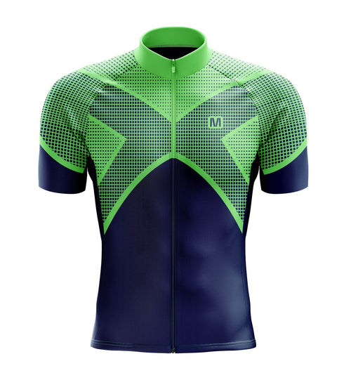 Men's Blue Green Cycling Jersey