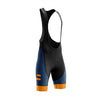 Men's Blue Orange Cycling Bib Shorts