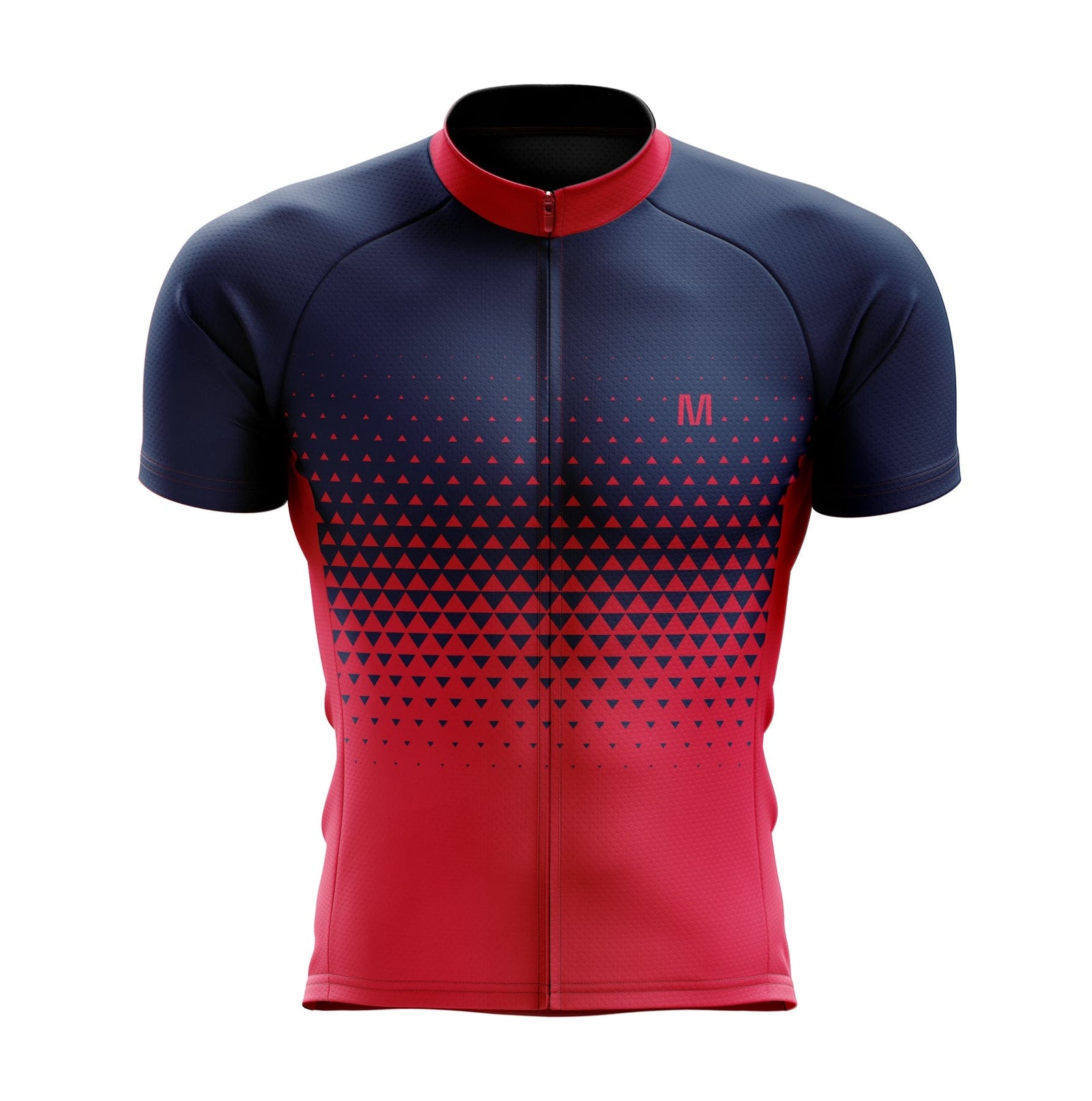 Men's Blue Red Gradient Cycling Jersey