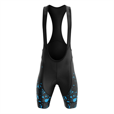 Men's Blue Splashes Gel Padded Bib Shorts