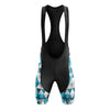 Men's Blue Triangles Cycling Bib Shorts
