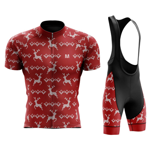 Men's Christmas Sweater Cycling Jersey or Bibs