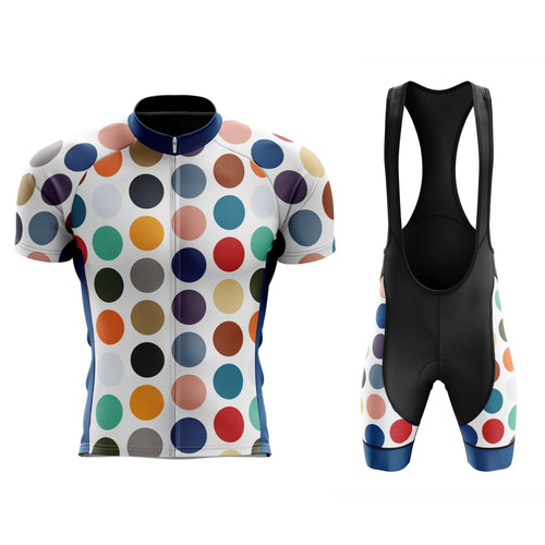 Men's Colorful Dots Cycling Jersey or Bibs