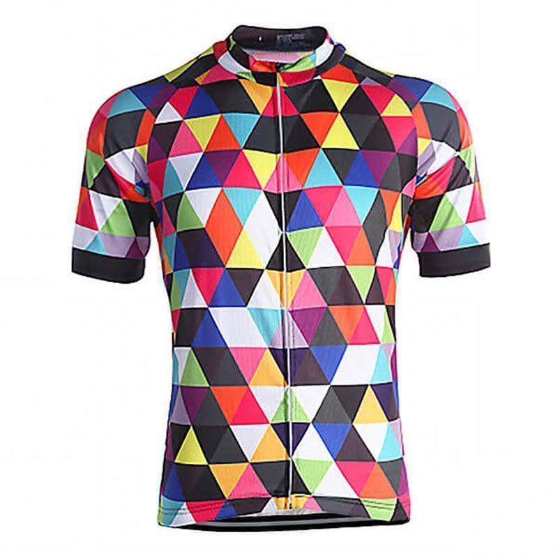 Men's Colorful Triangles Cycling Jersey