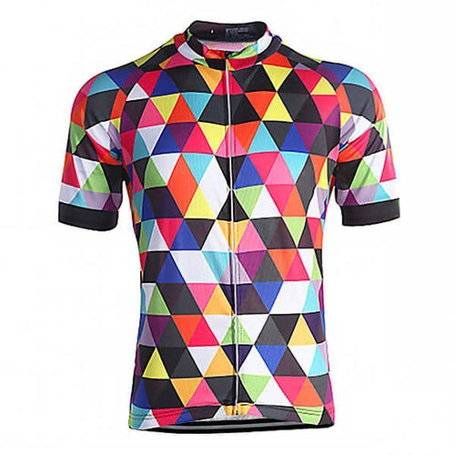 Men's Colorful Triangles Cycling Jersey