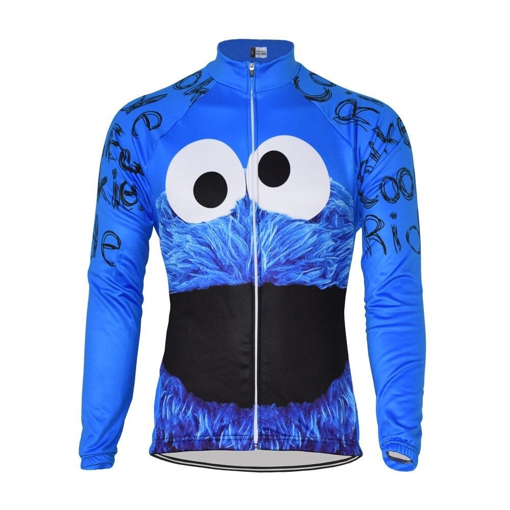 Men's Cookie Monster Long Sleeve Cycling Jersey Montella Cycling
