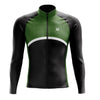 Men's Dark Green Long Sleeve Cycling Jersey