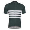 Men's Dark Green Striped Cycling Jersey
