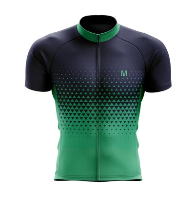 Men's Green Blue Gradient Cycling Jersey