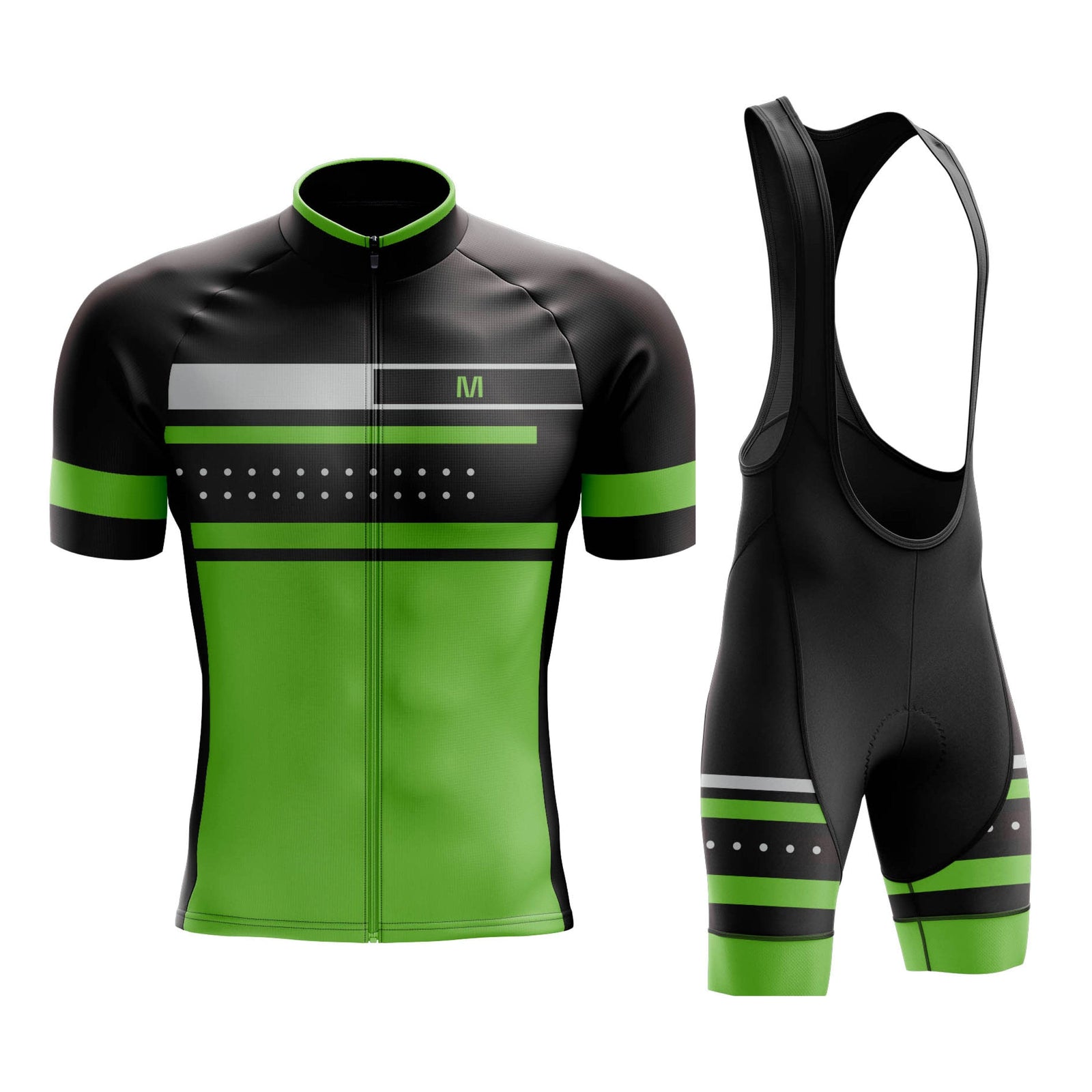 Men's Green Speed Cycling Jersey or Bibs