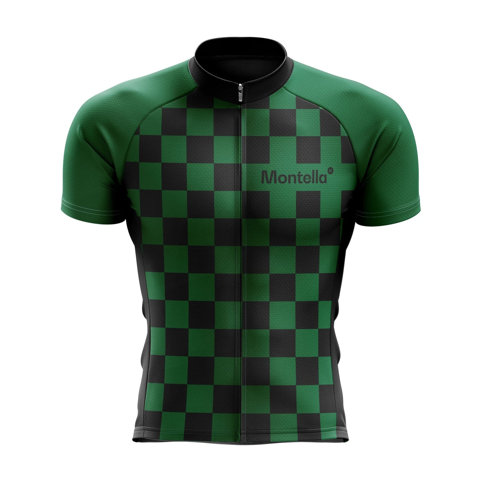 Men's Green Squares Cycling Jersey