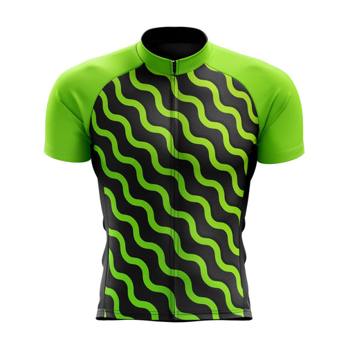 Men's Green Waves Cycling Jersey