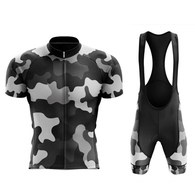 Men's Grey Army Camouflage Cycling Jersey or Bib Shorts