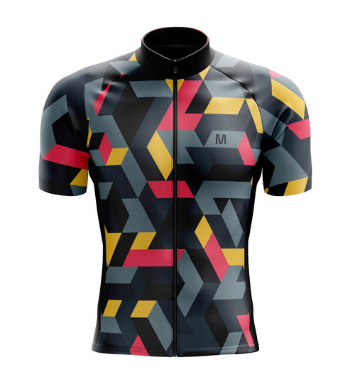 Men's Grey Geo Cycling Jersey