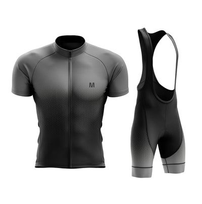 Men's Grey Gradient Cycling Jersey or Bib Shorts
