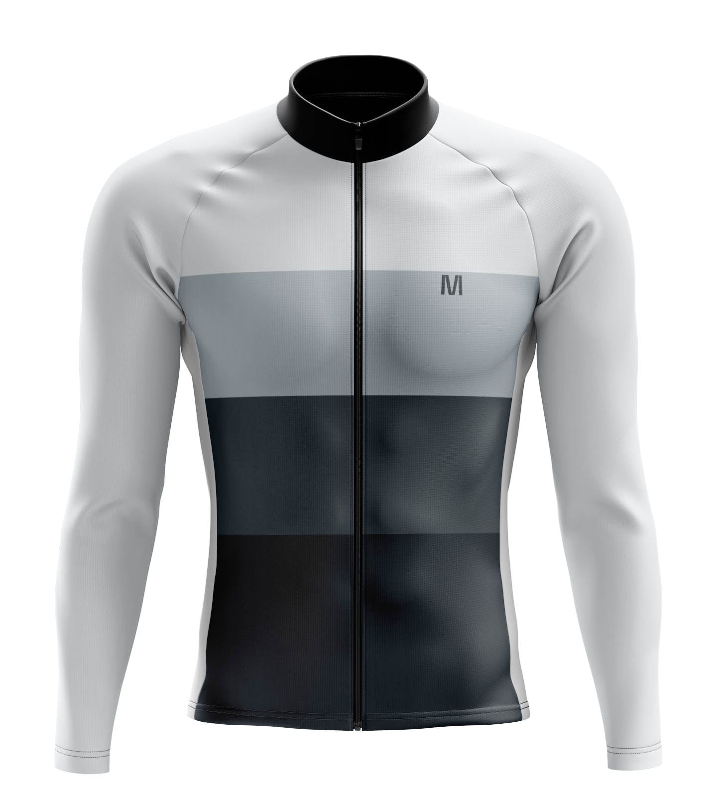 Men's Grey Long Sleeve Cycling Jersey