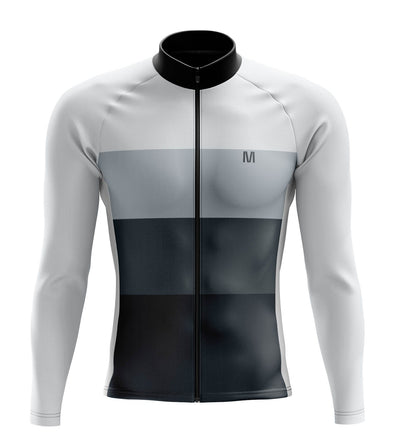 Men's Grey Long Sleeve Cycling Jersey