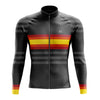 Men's Grey Orange Long Sleeve Cycling Jersey