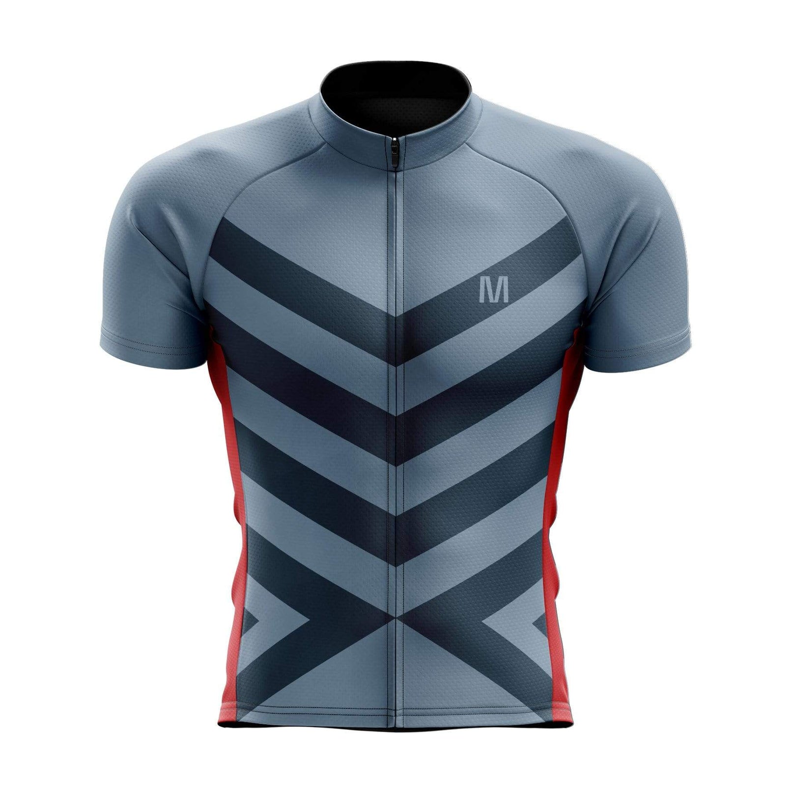 Men's Grey Red Cycling Jersey