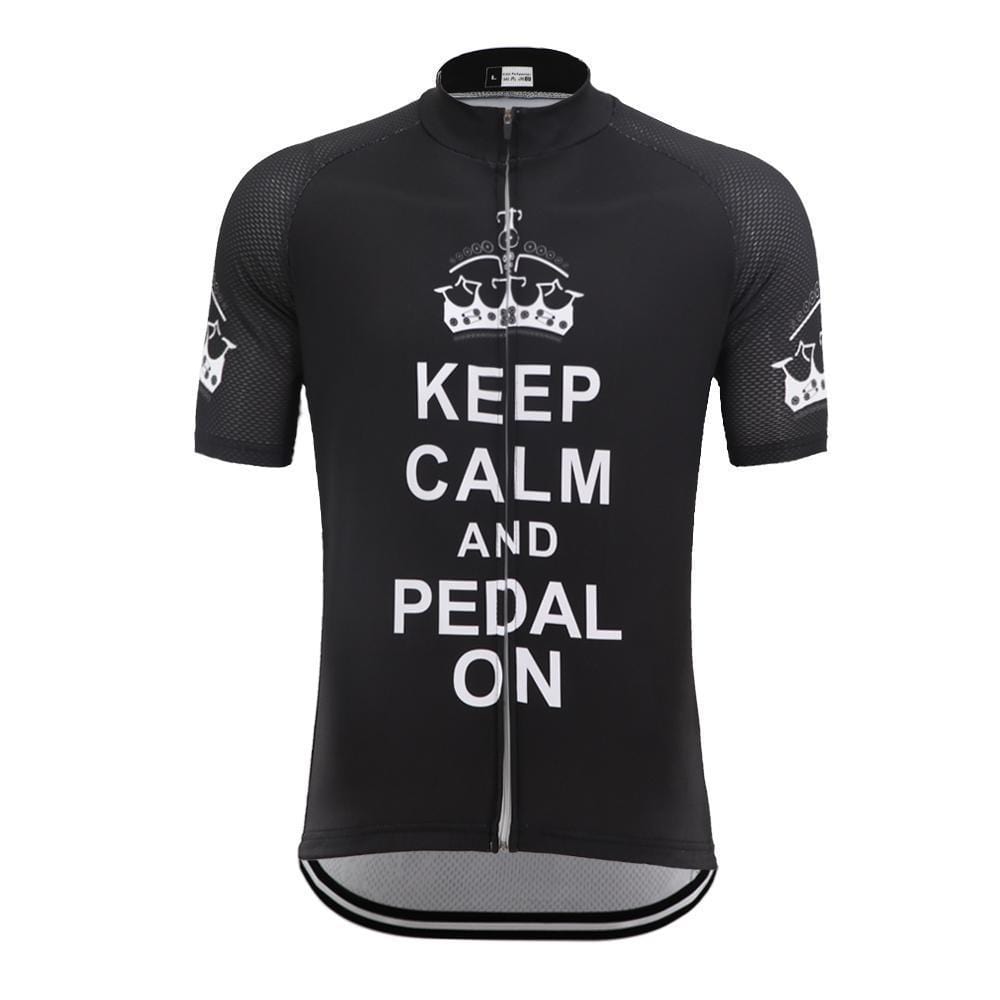 Men's Keep Calm Pedal On Cycling Jersey