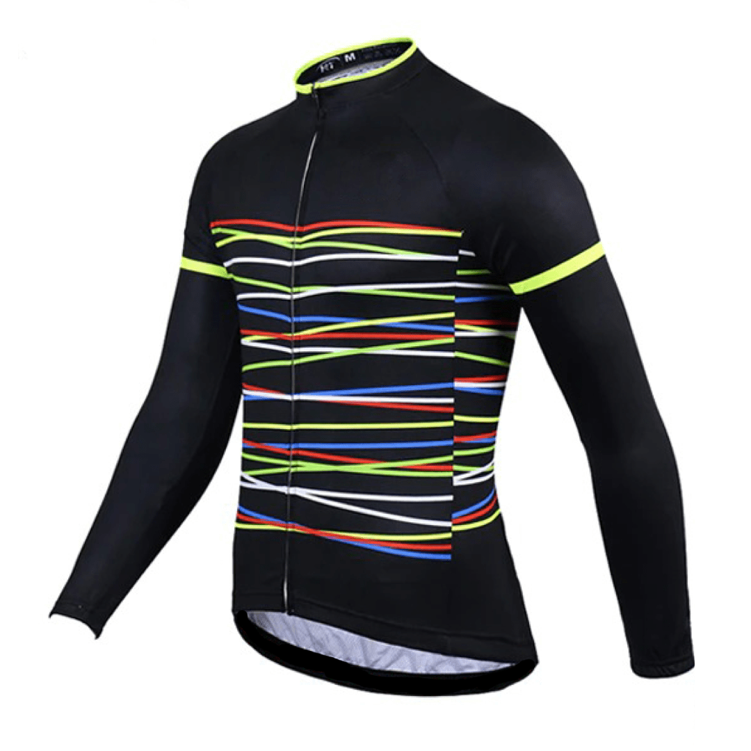 Men's Lines Long Sleeve Cycling Jersey
