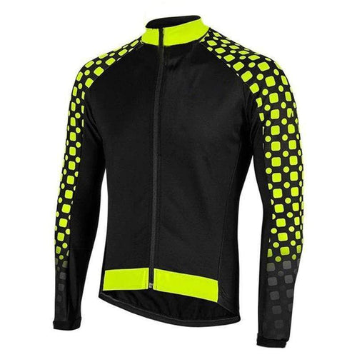 Men's Neon Detail Long Sleeve Cycling Jersey