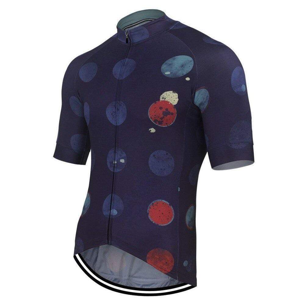 Men's Novel Blue Dots Cycling Jersey
