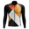 Men's Orange Flex Long Sleeve Cycling Jersey