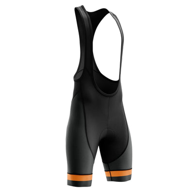 Men's Orange Lines Cycling Bib Shorts