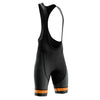 Men's Orange Lines Cycling Bib Shorts