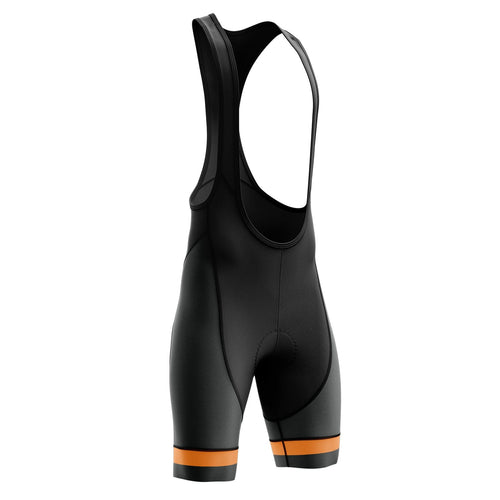 Men's Orange Lines Cycling Bib Shorts