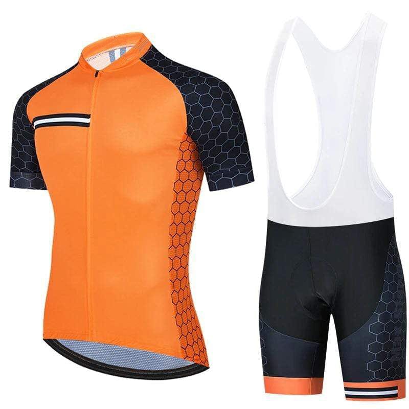 Men's Orange Pro Cycling Jersey or Bib Shorts
