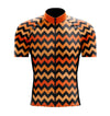 Men's Orange Zig Zag Cycling Jersey