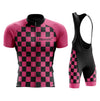 Men's Pink Squares Cycling Jersey or Bibs
