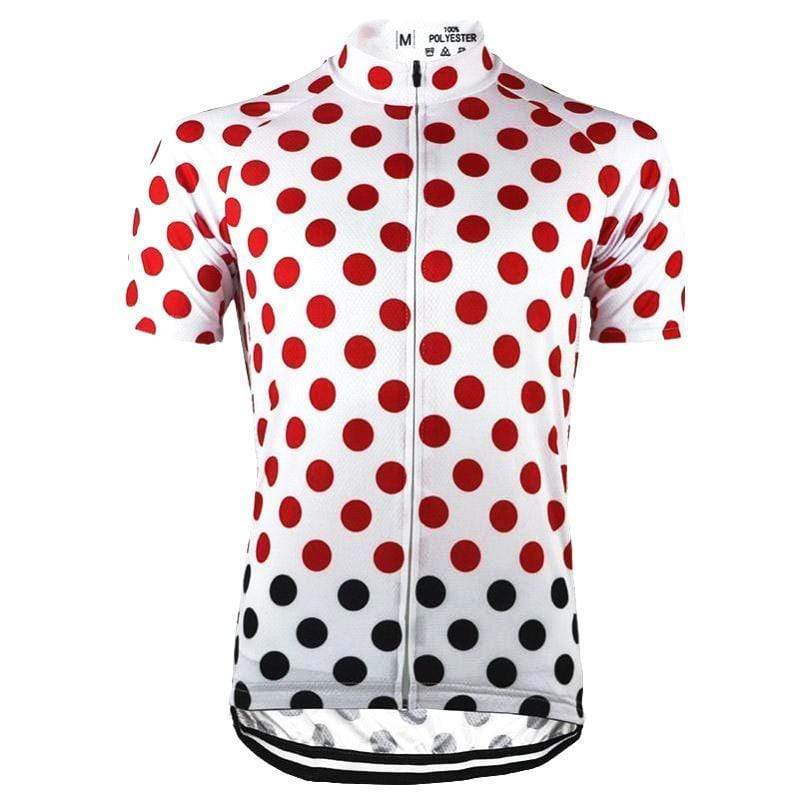 Men's Polka Dot Short Sleeve Cycling Jersey