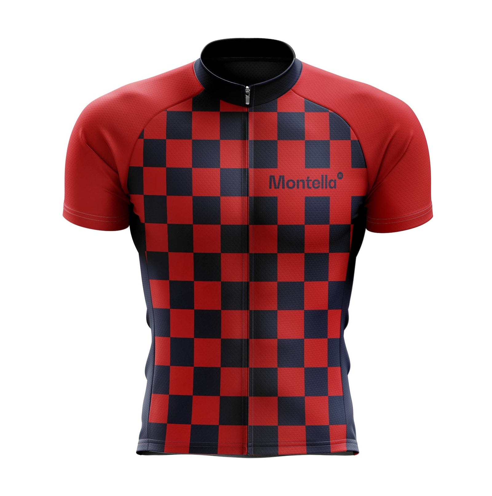 Men's Red Squares Cycling Jersey