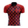 Men's Red Squares Cycling Jersey