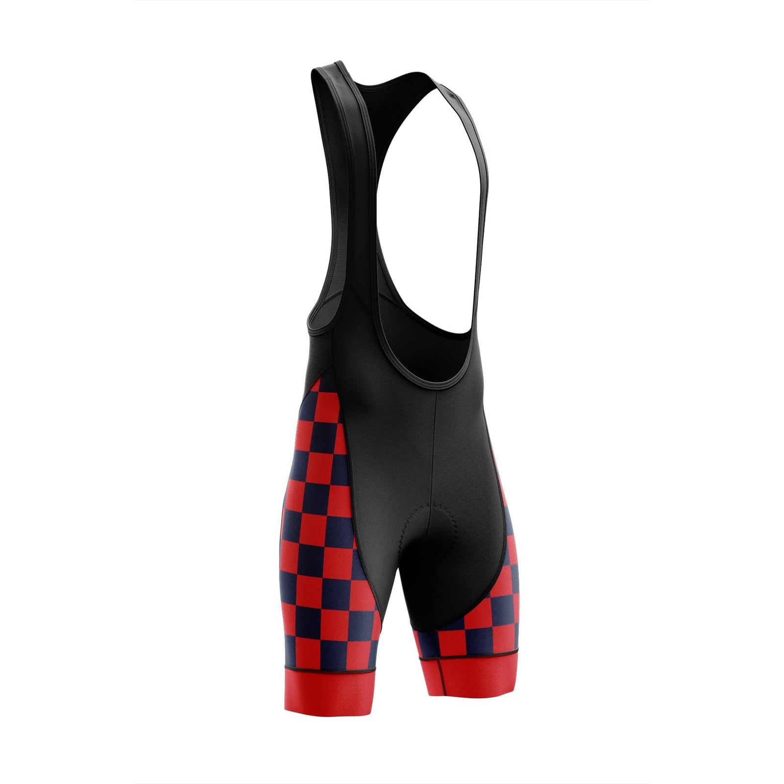 Men's Red Squares Squares Cycling Bib Shorts