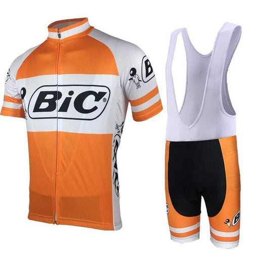 Men's Retro Bic Short Sleeve Cycling Kit